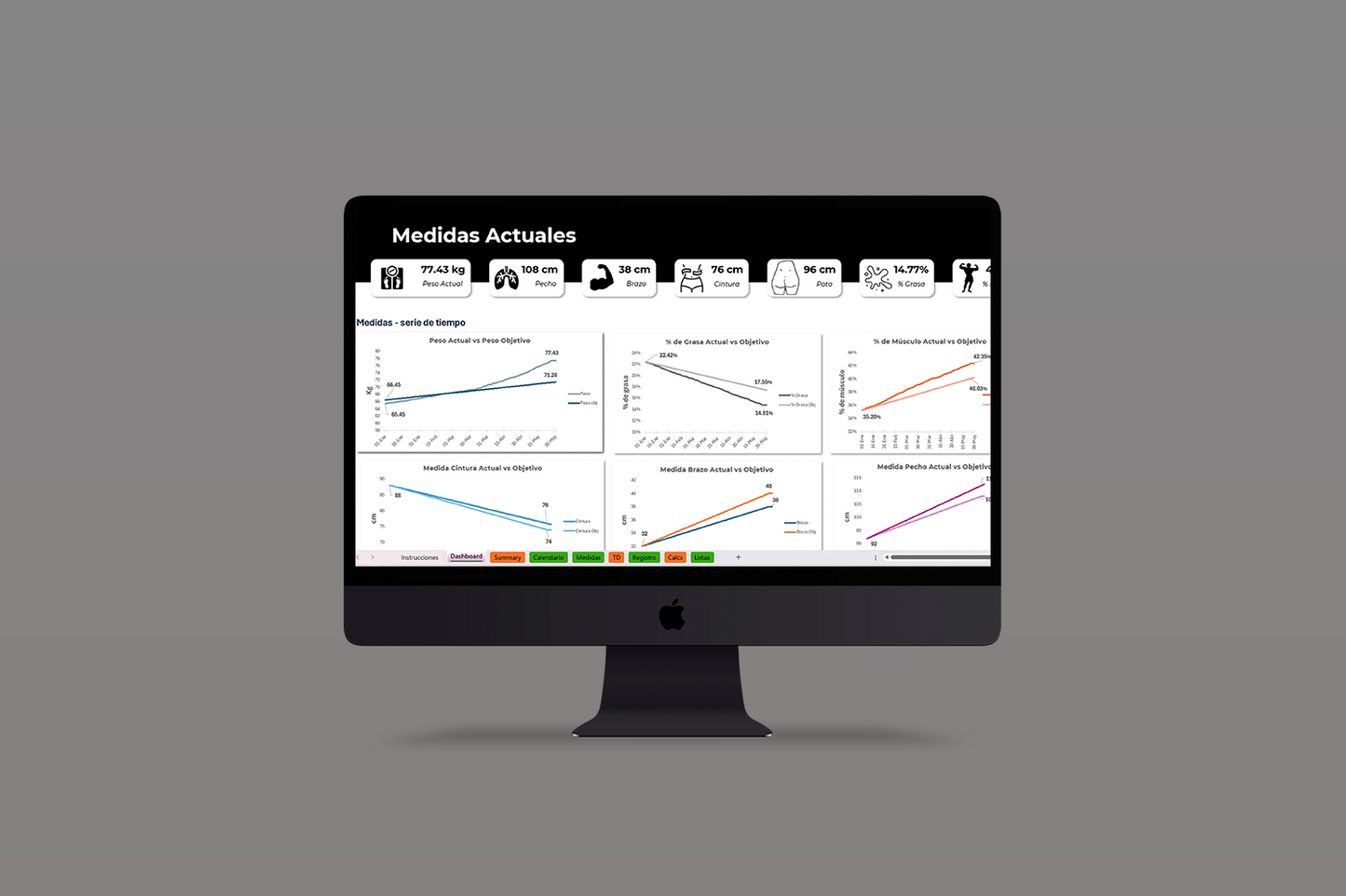 Plantilla - Excel registro de gym